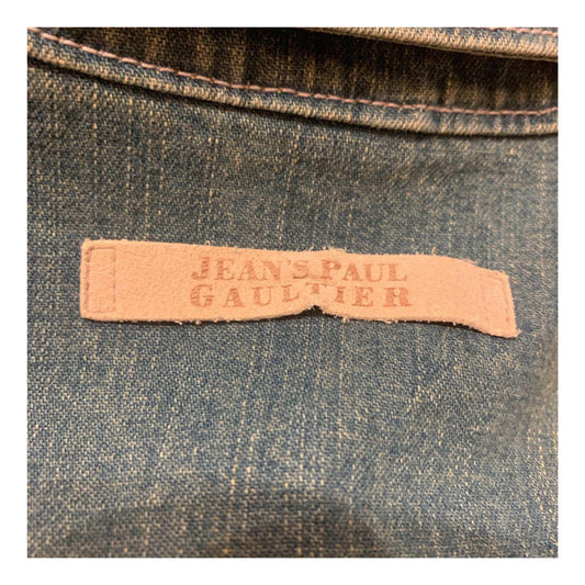 Jean Paul Gaultier SS Snap Button Bustier Denim Mini Dres