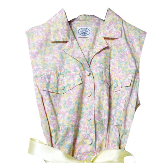 Laura Ashley Ruffle Hem Floral Cap SS Midi Dress