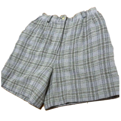 Balenciaga Gold Checkered Wool Bermuda Shorts