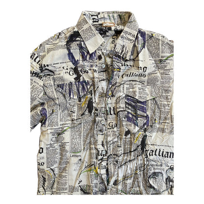 John Galliano Newspaper Graffiti Shirt