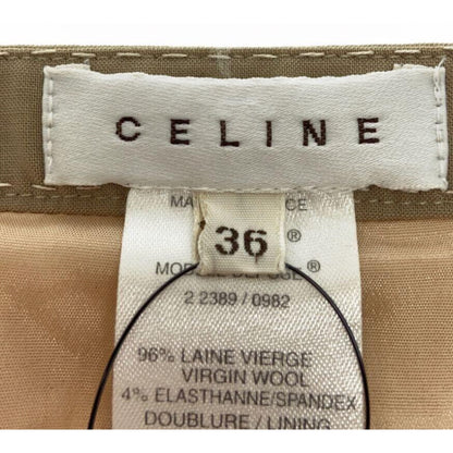 Celine Double Pocket Wool Blend Pencil Skirt
