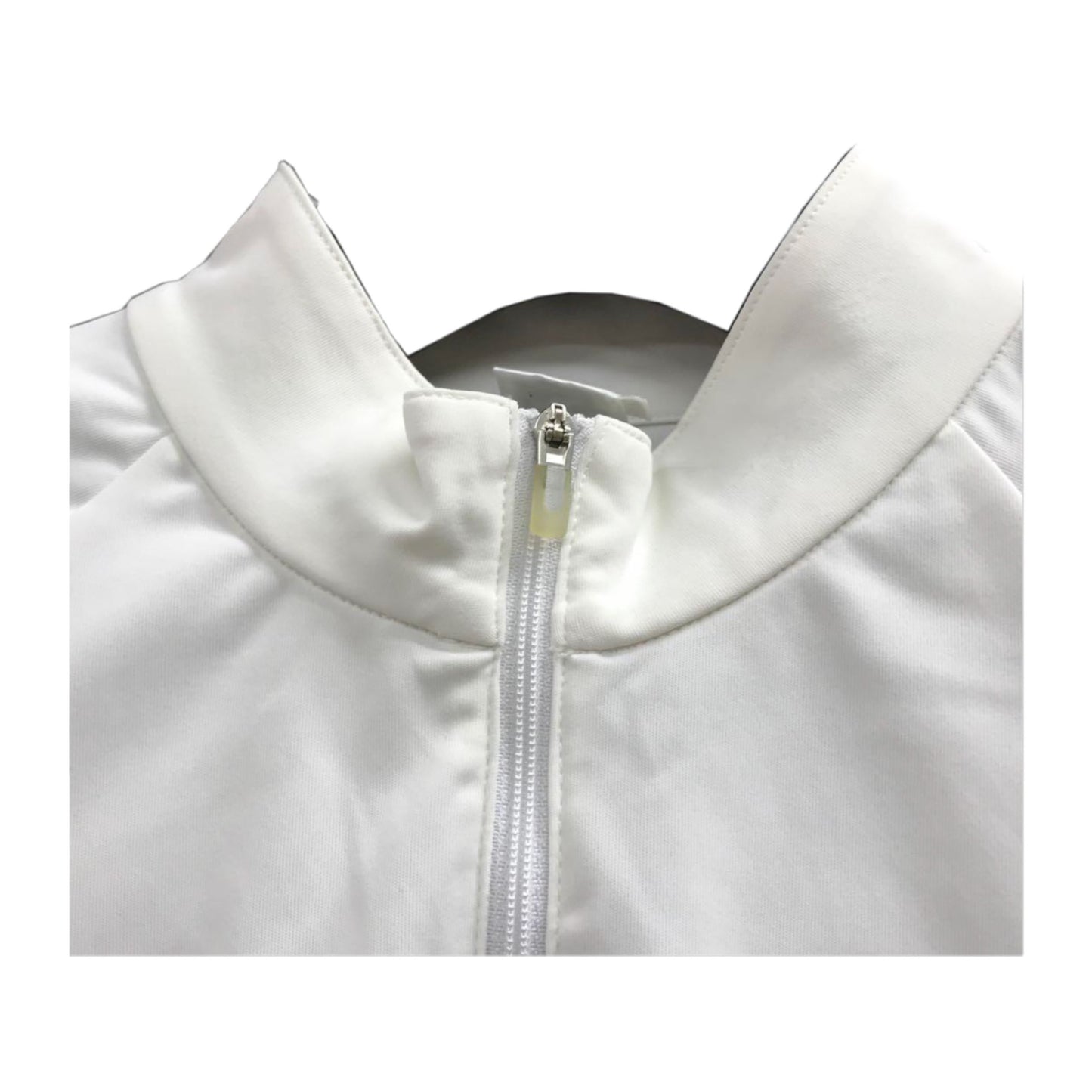 Courreges Golf 1/4 Zip SS Logo Trim Polo Top