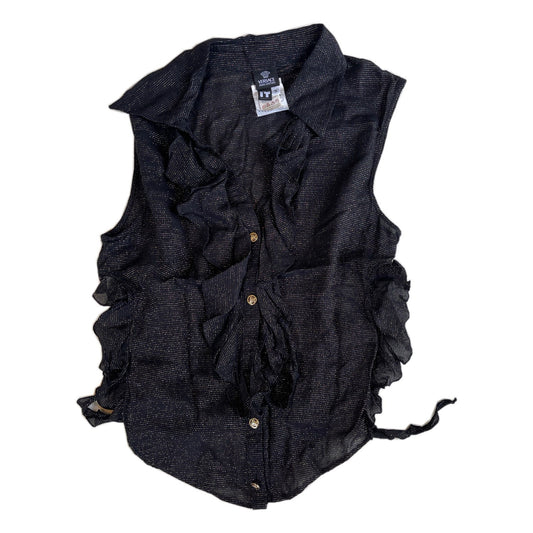 Versace Jeans Couture Metallic Sheath Frill Top