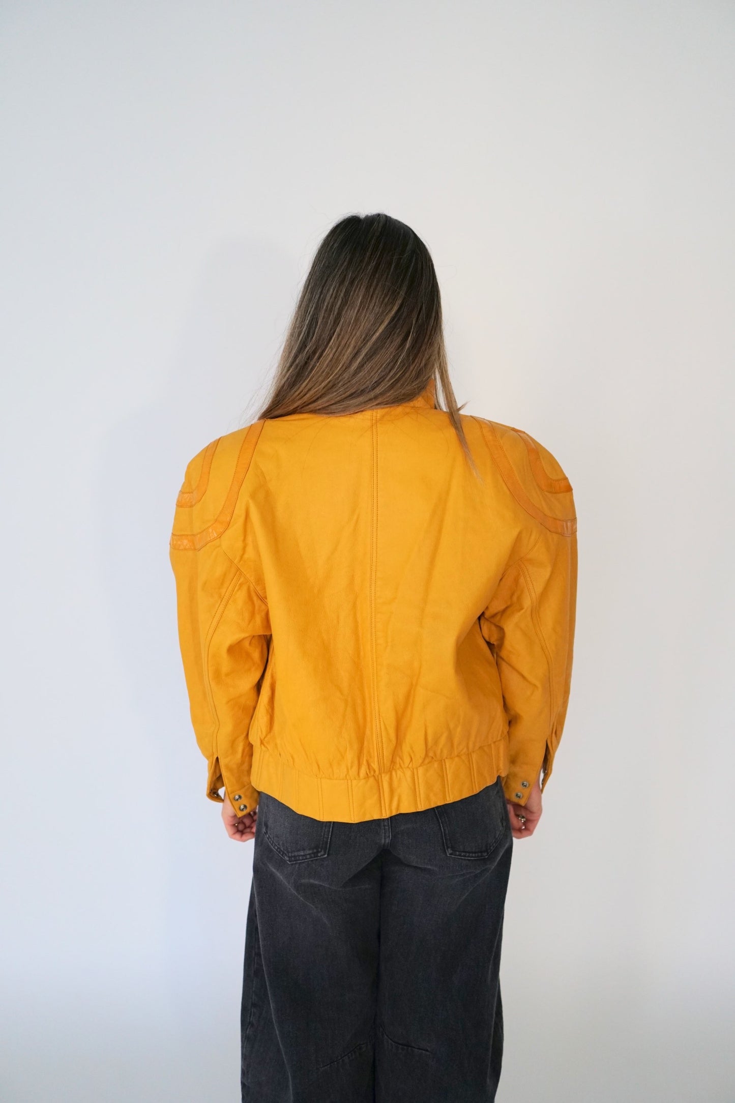 Courreges Leather Bomber Jacket