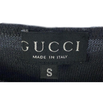 Gucci Knit LS Cardigan w Metal Plate Logo