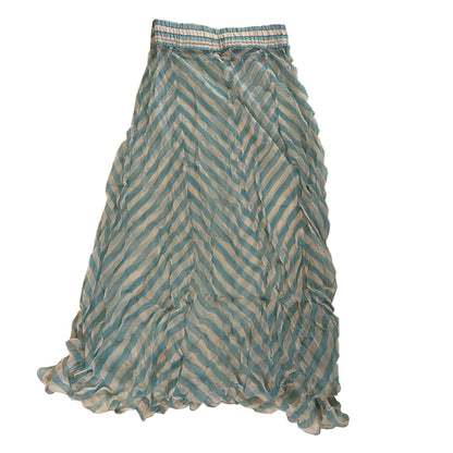 Jean Paul Gaultier Stripe Boxer Logo Sheer Maxi Skirt