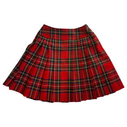 Yves Saint Laurent Tartan Pleated Mini Skirt