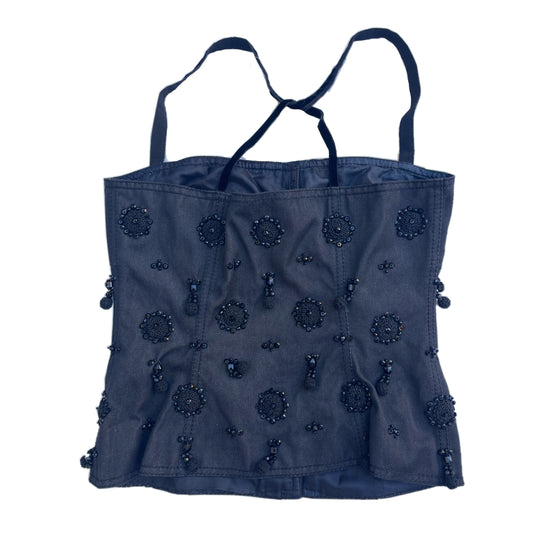 Prada Denim Beaded Bustier