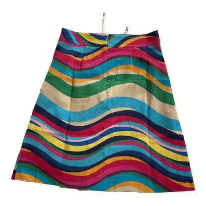 Valentino Red Rainbow Wave Tie A Line Skirt