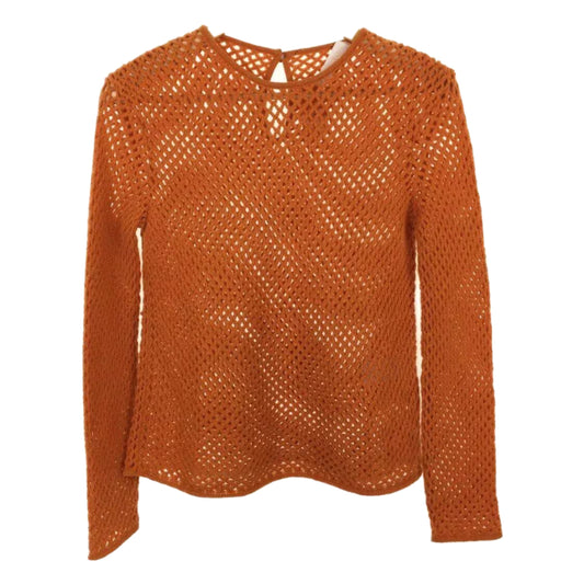 Valentino Diamond Knit Crew Neck Cashmere LS Top