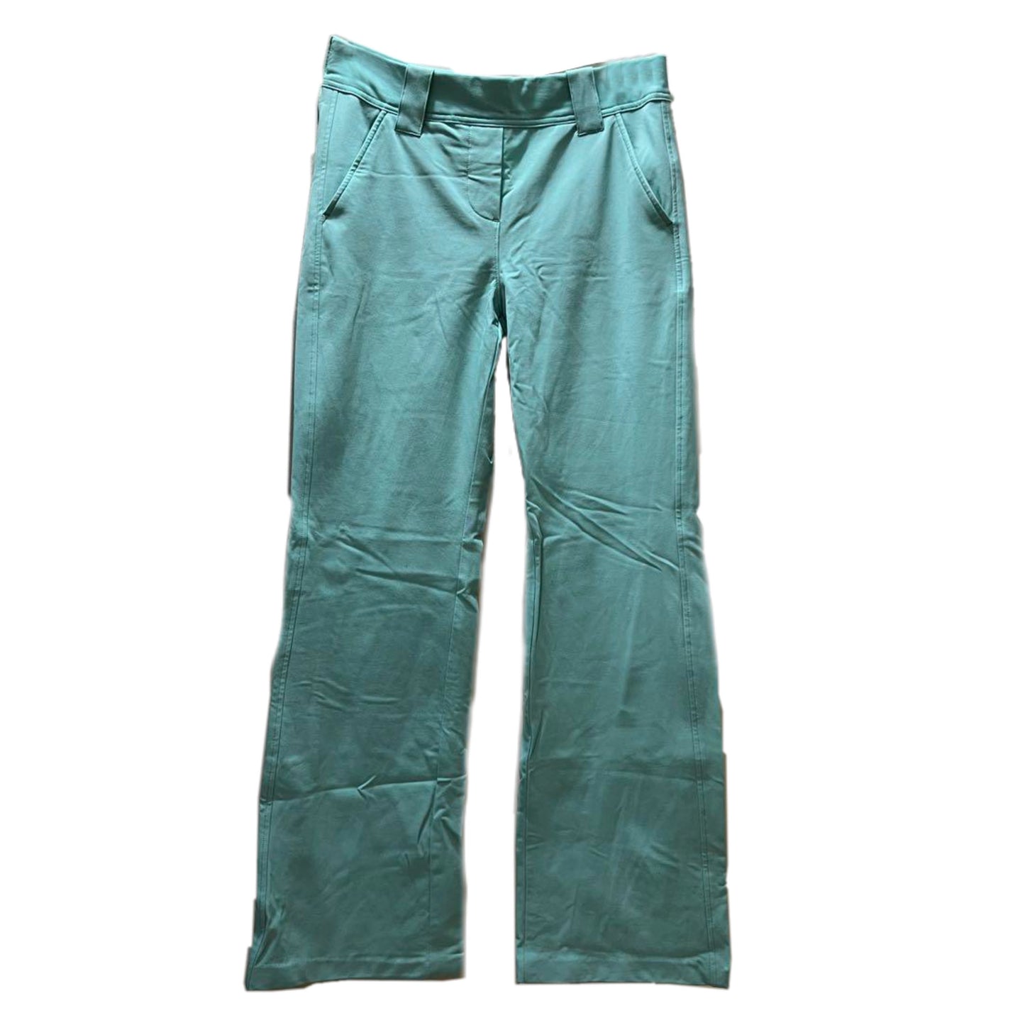 Courreges Stretch Wide Leg Pant w Logo Back Pocket