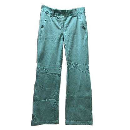 Courreges Stretch Wide Leg Pant w Logo Back Pocket