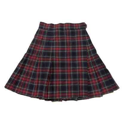 Moschino Cheap And Chic Tartan Checkered Polka Dot Pleated Skirt Puff Sleeve Set