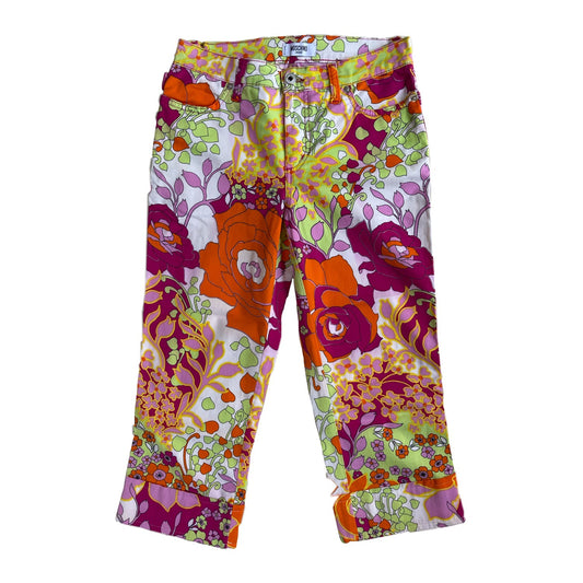 Moschino Jeans Floral Vibrant Capri Pants
