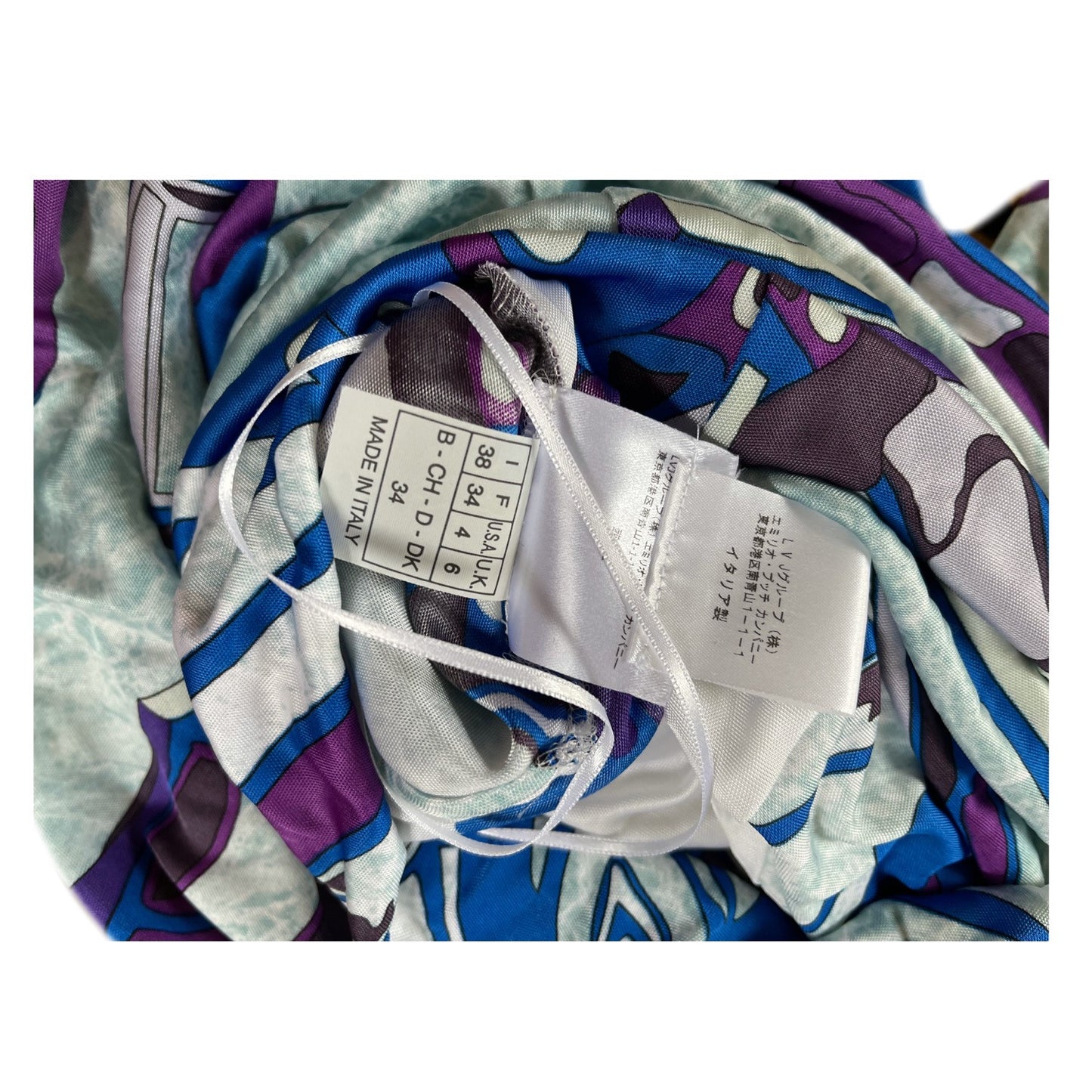 Emilio Pucci Print Gold Brooch Bodycon Midi Dress