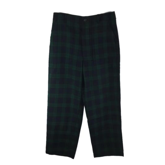 Tricot Comme Des Garcons Plaid Green Blue Straight Leg Trousers