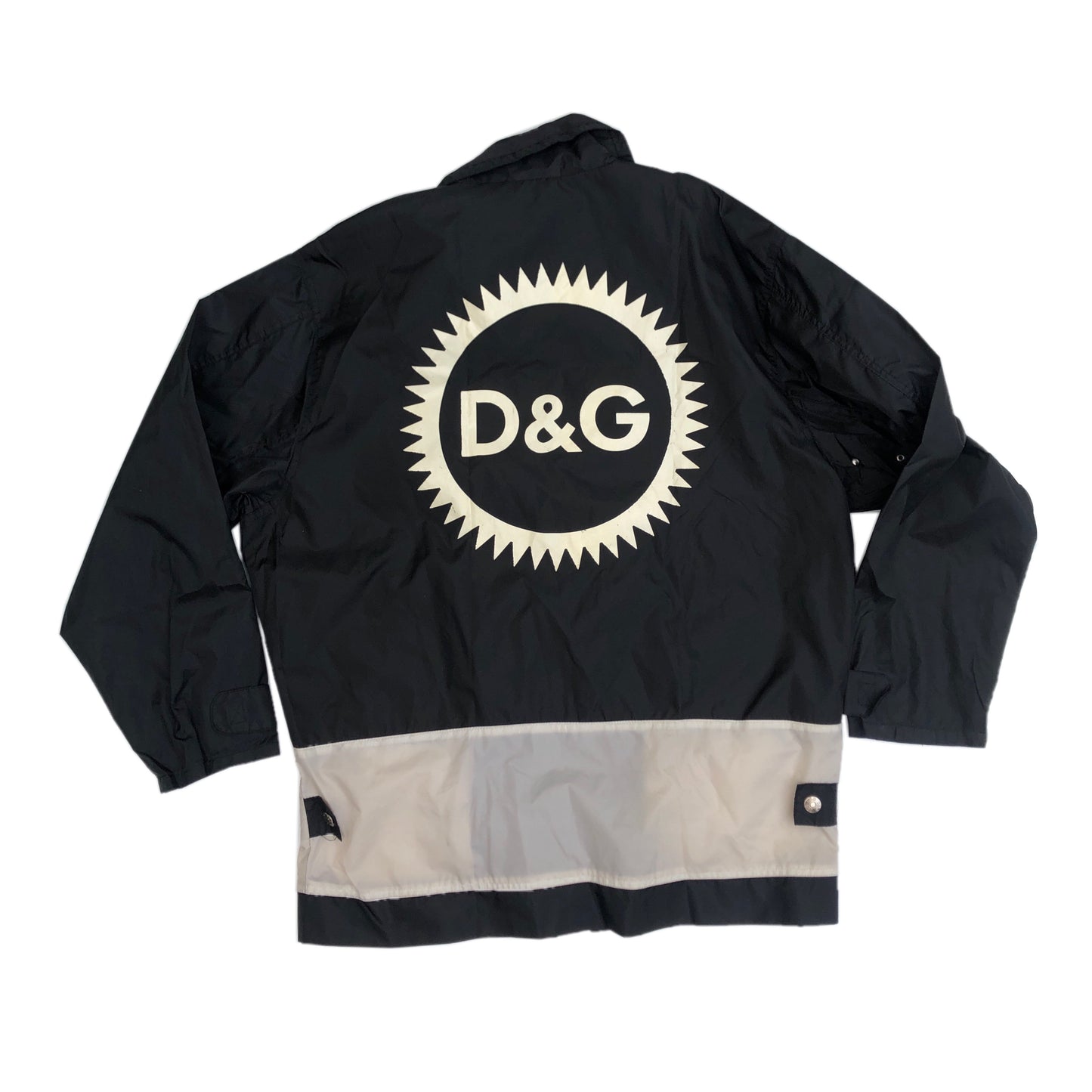 Dolce & Gabbana Black/White Anorak Parka Jacket
