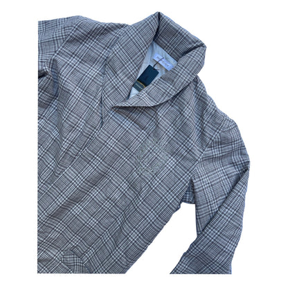 Yves Saint Laurent Grey Check Logo Quilted Puffer Jacket