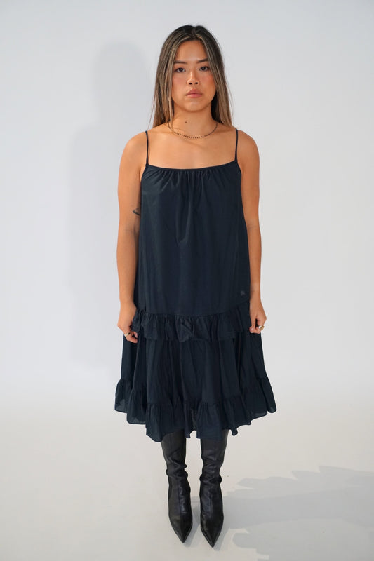 Burberry Blue Label Sless Strappy Tiered Summer Dress