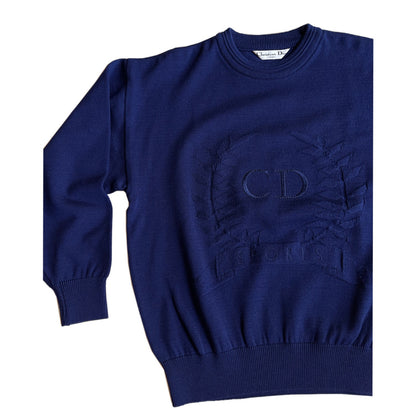 Christian Dior Sports Navy Oversized Knit Jumper
