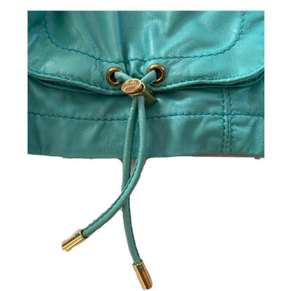 Gucci Leather Gold Button Military Jacket