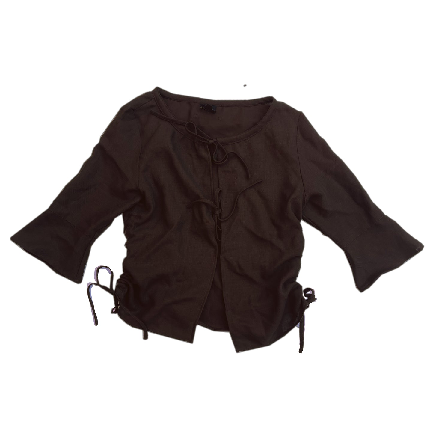 Jean Paul Gaultier Tie Up SS Ruffle Blouse