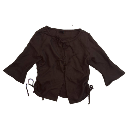 Jean Paul Gaultier Tie Up SS Ruffle Blouse