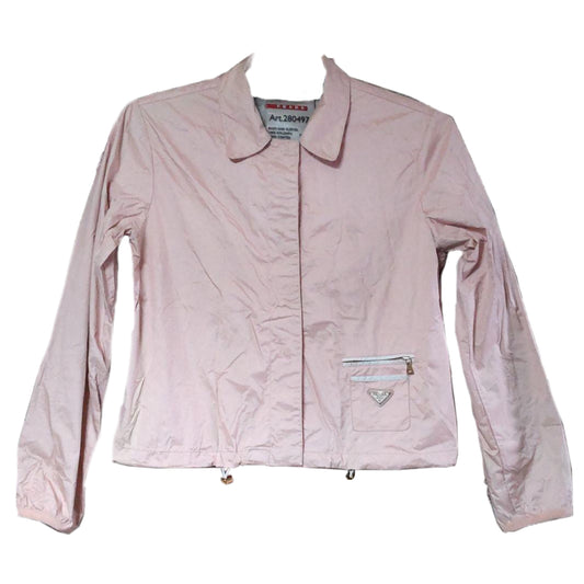 Prada Nylon Pocket Logo Zip Harrington Anorak Jacket