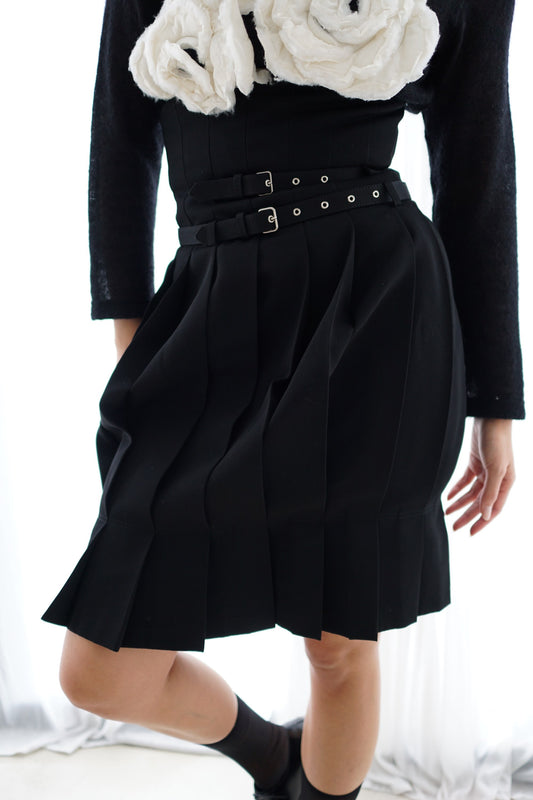 Tricot Comme Des Garcons Gingham Double Tier Tie Waist Skirt