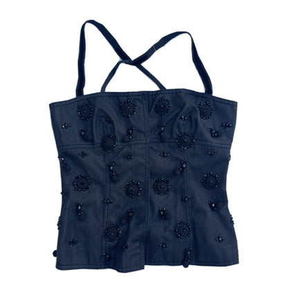 Prada Denim Beaded Bustier