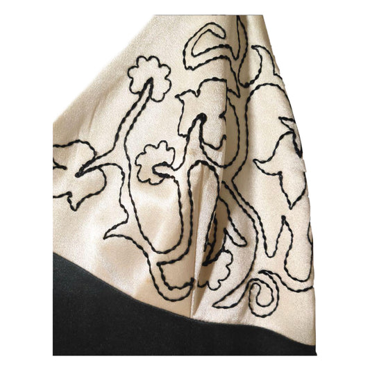 Fendi Silk Embroidered Bralette Slip Midi Dress