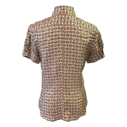 Gucci Horsebit Silk Logo Short Sleeve Shirt