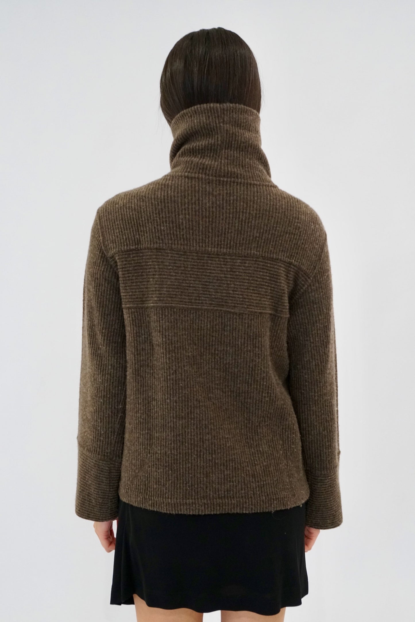 Fendi Vranded Knit Turtleneck w Bell Sleeve