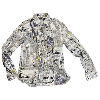 John Galliano Newspaper Graffiti Shirt