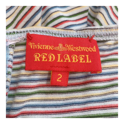 Vivienne Westwood Stripe Sless Halterneck Aline Midi Dress