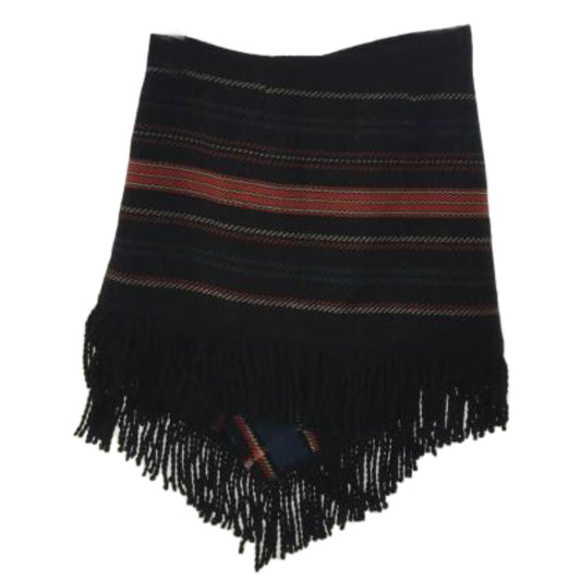 Gucci Large Check Buckle Wool Fringe Skirt