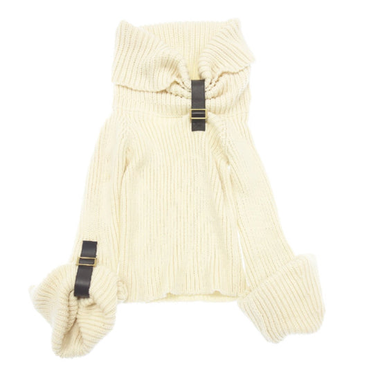 Gucci Turtleneck Leather Buckle Chunky Knit Jumper