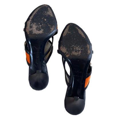 Christian Dior Monogram Trotter Denim Mules