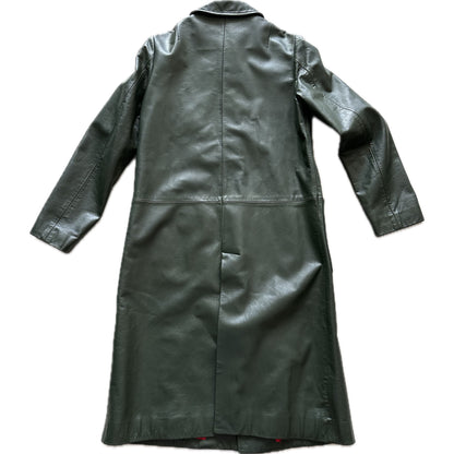 Paul Smith Green Calf Leather Trench Coat