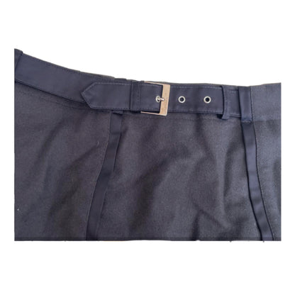 Sportmax Mini Buckle Virgin Wool Double Zipper Skirt