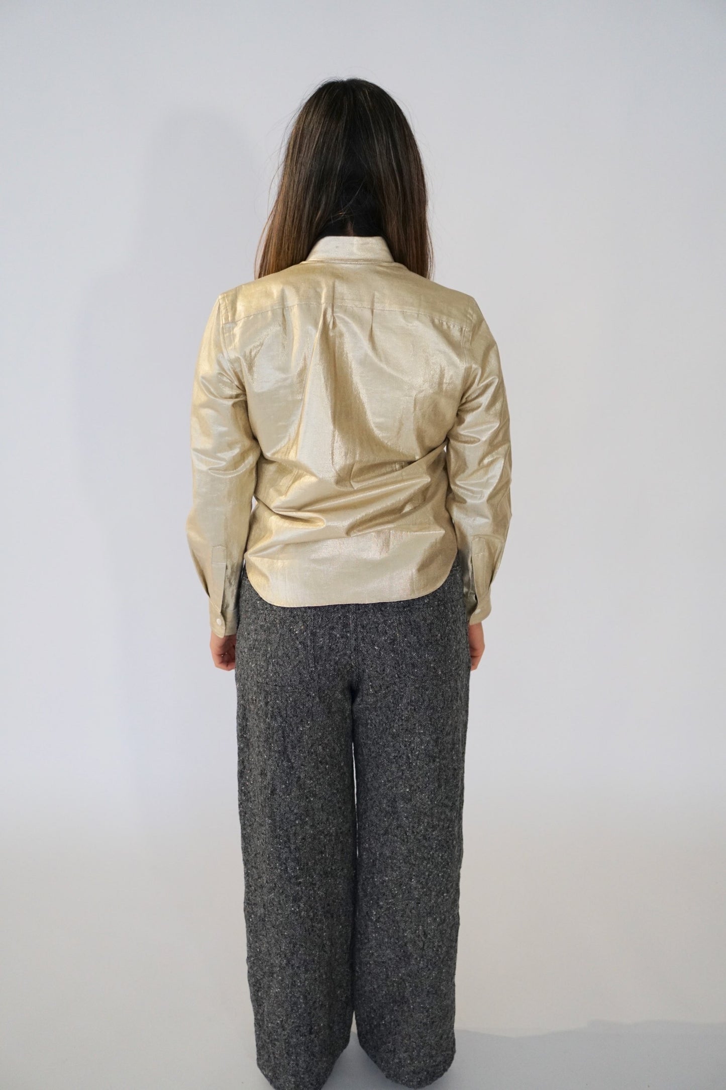 Junya Watanabe Comme Des Garcons Metallic Shirt w StudCollar