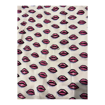 Prada Kiss Lips Midi Flare Skirt