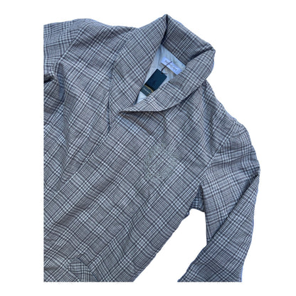 Yves Saint Laurent Grey Check Logo Quilted Puffer Jacket