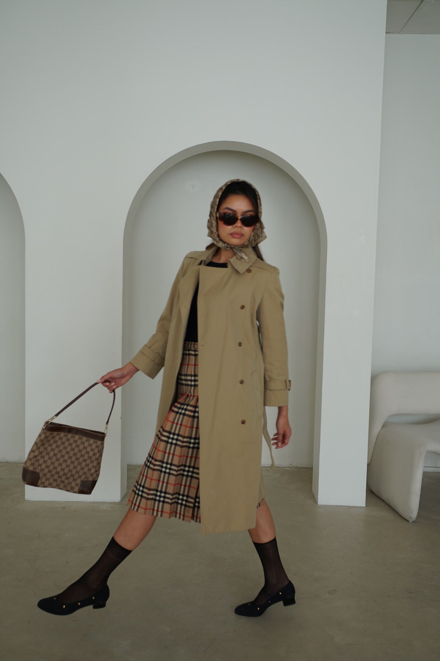 Maison Margiela Trench Single Breasted Belted Coat