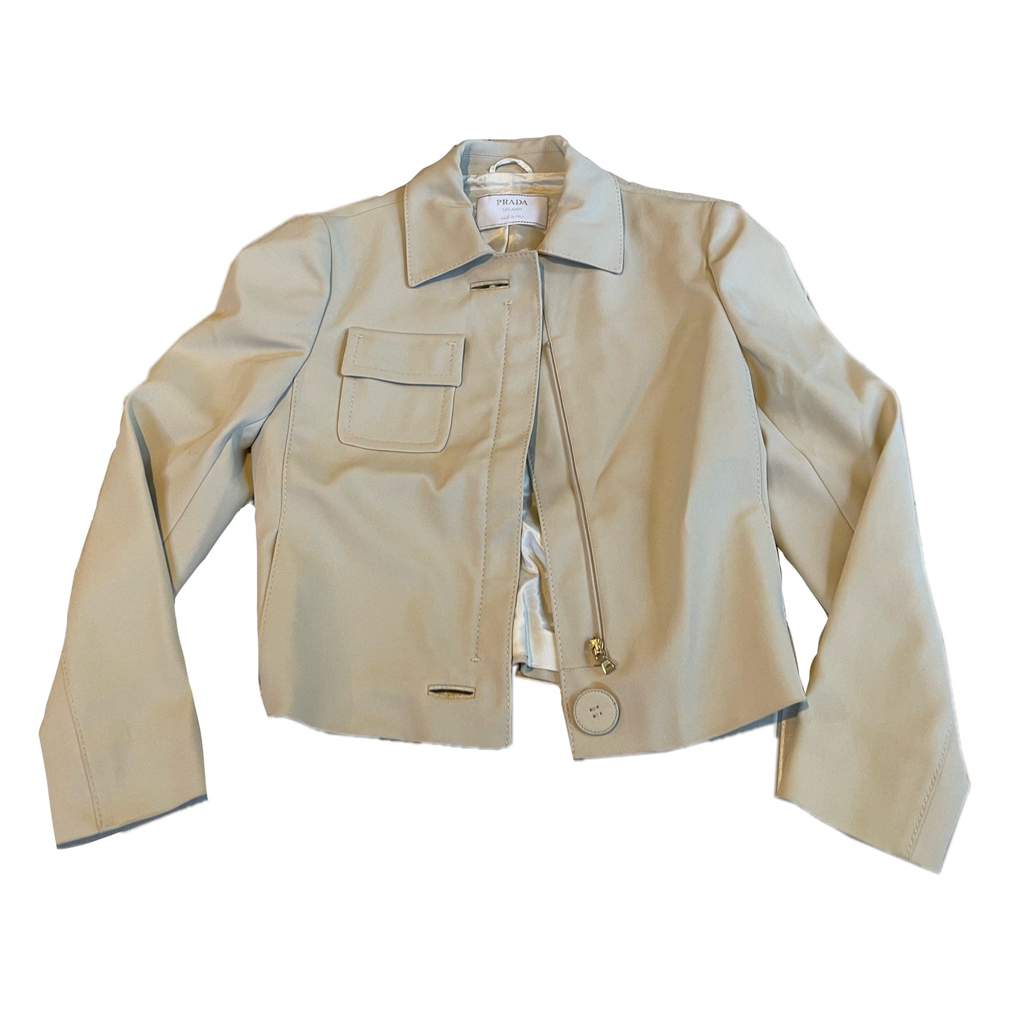 Prada White Stitch Pocket Jacket