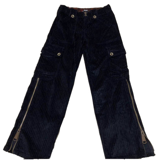 Dolce & Gabbana Cargo Utility Cuodroy Black Zipper Pocket Pants