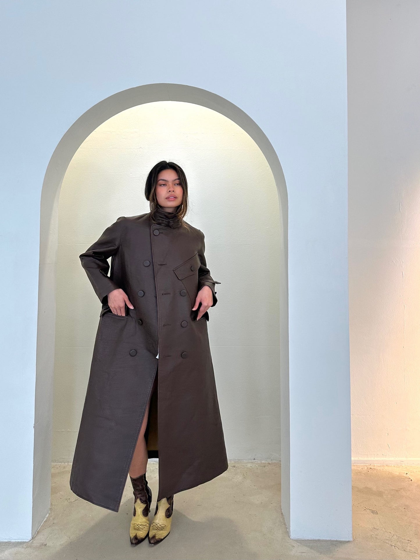 Jean Paul Gaultier Classique Leather Trench Coat