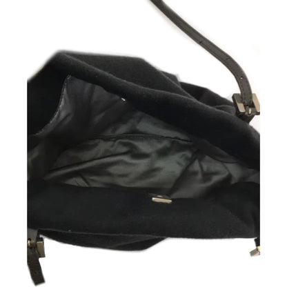Fendi Fabric Double Strap Metal Zucca Logo Handbag