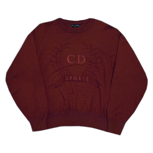Christian Dior Sports Maroon/Terracotta Oversized Knit Jumper