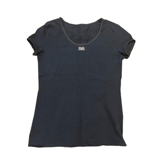 Dolce & Gabbana Underwear Scoop Neck Black Tee